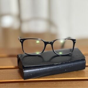 Persol-Black Fram Eyeglasses with Protective Case
